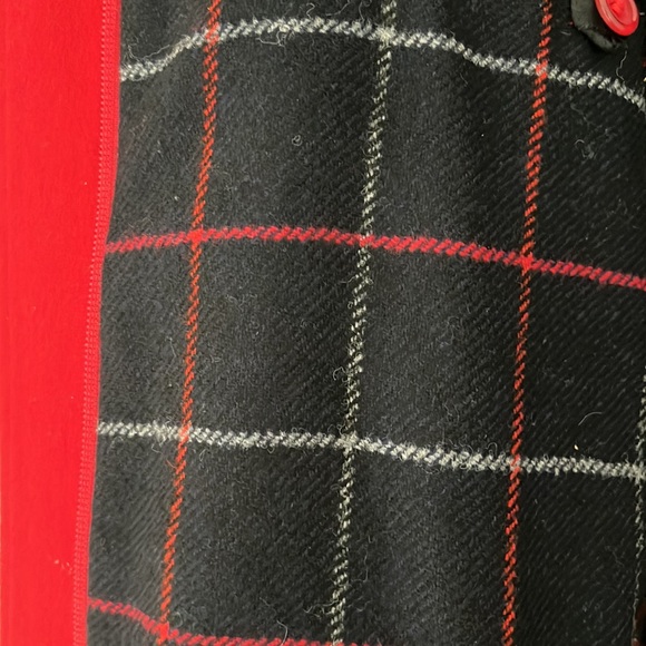 Red Vintage Burberry Bomber Jacket, Blue Nova Check Lining M/US 10 - Picture 13 of 13